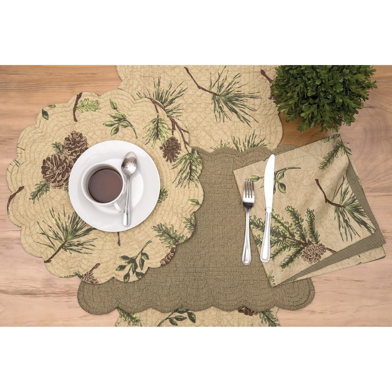 Sierra Retreat Rustic Cotton Quilted Placemat Set of 6