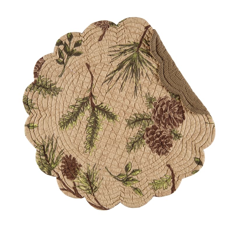 Sierra Retreat Rustic Cotton Quilted Placemat Set of 6