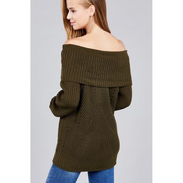 over the shoulder sweater