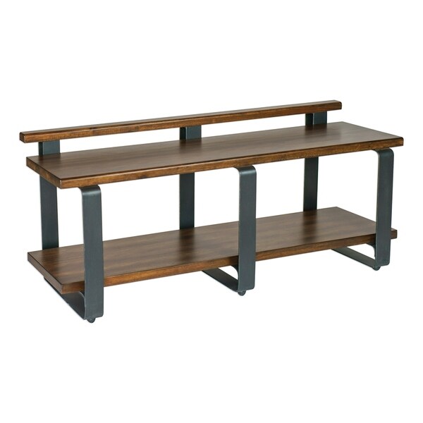 Shop Uttermost Indio Aged Black Industrial Bench Free Shipping Today