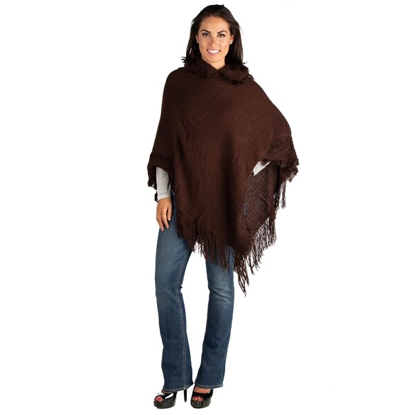 hooded poncho sweater
