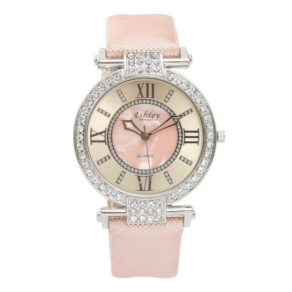 Shop Women S Essentials Matching Ladies Watch Colorful 2 Layer Design Wallet Gift Set St10234wh Pearly Pink Pearly Pink Overstock 23551905