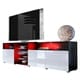 preview thumbnail 22 of 39, Roma 79-inch Wide Glossy TV Stand with 16-color LEDs