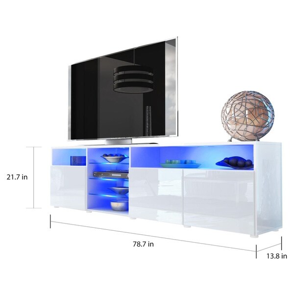 Deco 79 Metal Wood Adjustable Media Stand 63 by 38-Inch