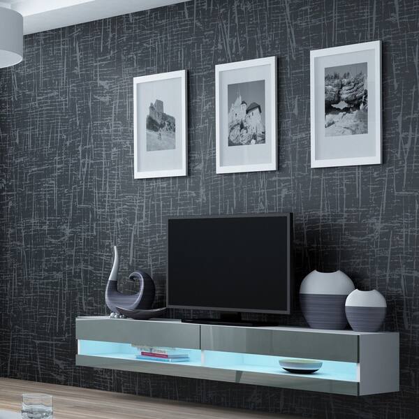 Shop Vigo 180 Wall Mounted Floating 71 Tv Stand With 16 Color