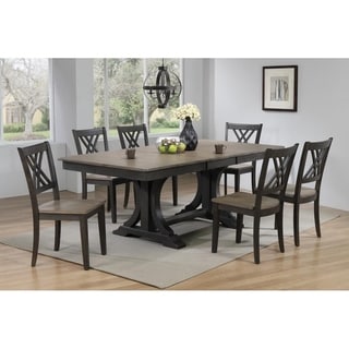 Iconic Furniture Co. 7-pc. Double-pedestal Dining Set