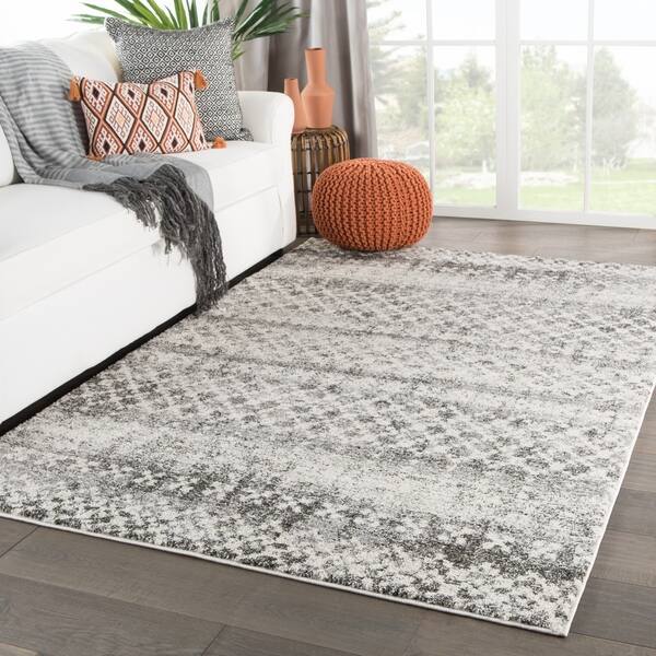 Shop Tanjia Trellis Gray Ivory Area Rug 2 X 3 Overstock 23554196