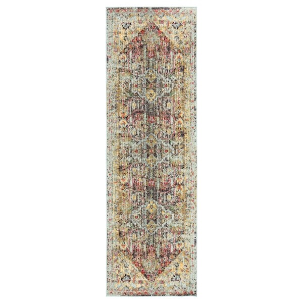 Milena Medallion Multicolor Runner Rug - 2'6" x 8' Runner
