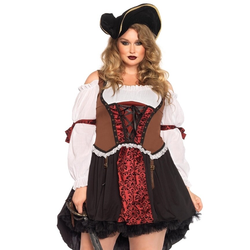 Shop Leg Avenue Women S Plus Size Ruthless Pirate Wench Costume Multi 1 1x 2x Multicolor Overstock 23555488
