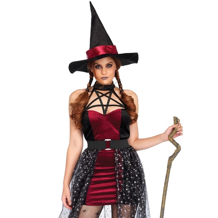 celestial coven hooded velvet dress