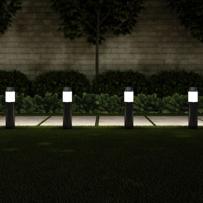 Solar Path Bollard Lights, Set of 6 15" Pure Garden - N/A