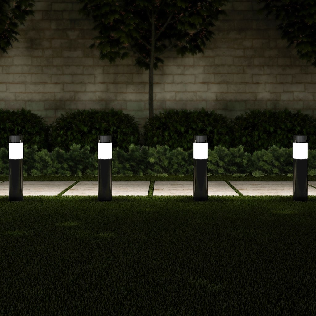 Solar Path Bollard Lights, Set of 6 15" Pure Garden - N/A