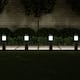 Solar Path Bollard Lights, Set of 6 15" Stainless Steel Pure Garden - Black - LED Lights/Solar Lights/Dusk to Dawn Lights - Outdoor - Plastic/Stainless Steel