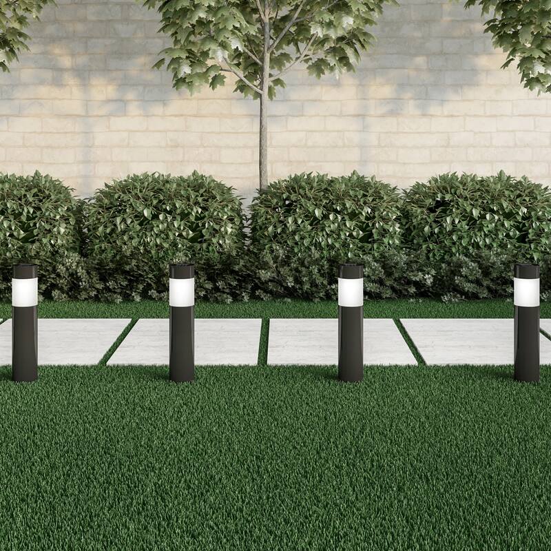 Solar Path Bollard Lights, Set of 6 15" Pure Garden - N/A
