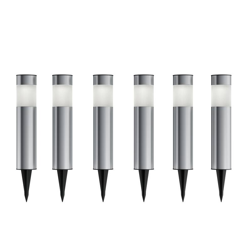 Solar Path Bollard Lights, Set of 6 15" Pure Garden - N/A