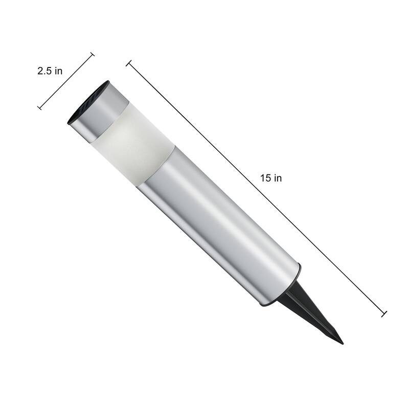 Solar Path Bollard Lights, Set of 6 15" Pure Garden - N/A