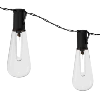 Outdoor Solar String Lights Vintage Style Bulbs Pure Garden