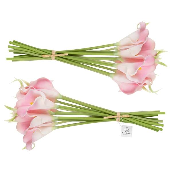 Shop Artificial Callalily Stems Real Touch Fake Flowers 24 Pc Pure