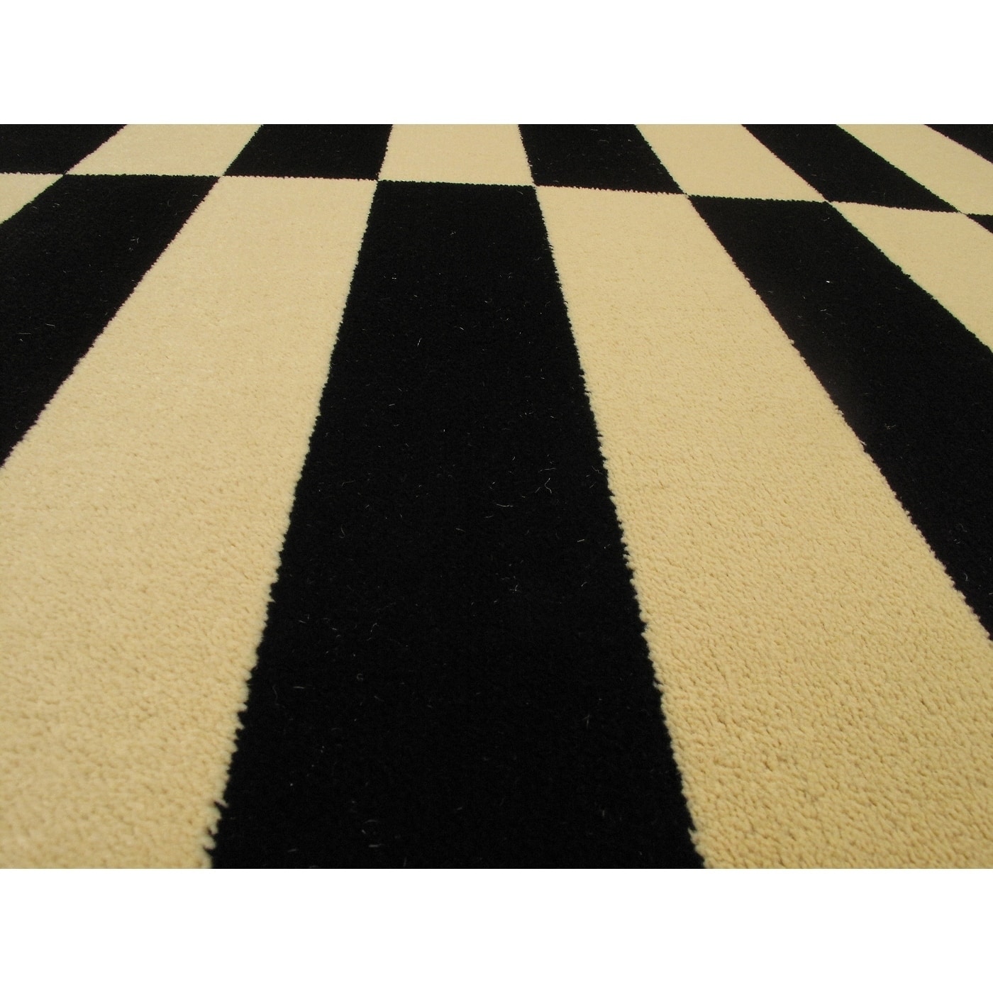 ECARPETGALLERY Machine Woven Tree Black, Cream Polypropylene Rug 5'3