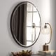 preview thumbnail 5 of 3, Uttermost Benedo Rustic Black Round Mirror - Antique Silver - 42x42x1.5