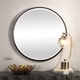 preview thumbnail 4 of 3, Uttermost Benedo Rustic Black Round Mirror - Antique Silver - 42x42x1.5