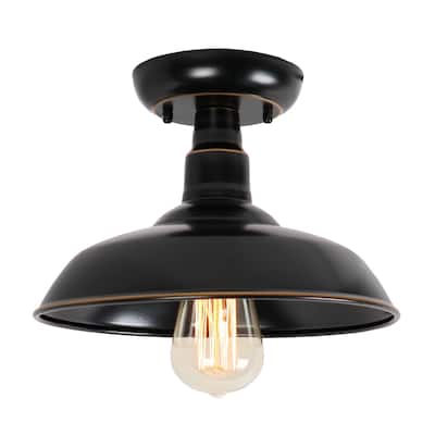 1 Light Outdoor Ceiling Mounted Lighting in Imperial Black