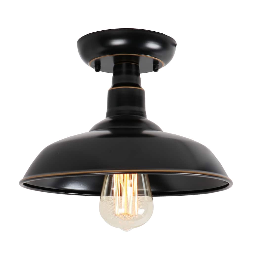 1 Light Outdoor Ceiling Mounted Lighting in Imperial Black