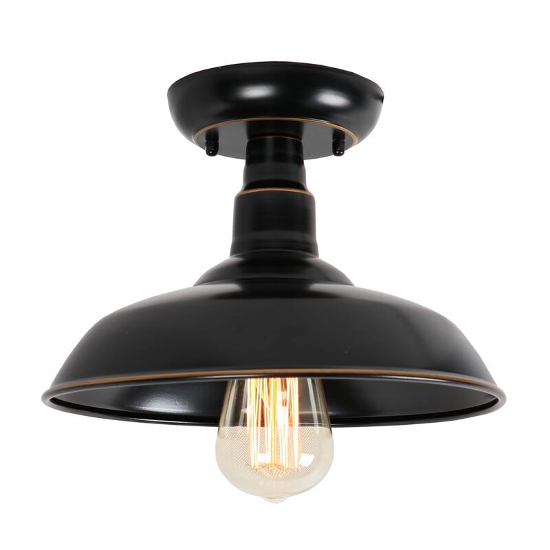 1 Light Outdoor Ceiling Mounted Lighting in Imperial Black - Imperial Black