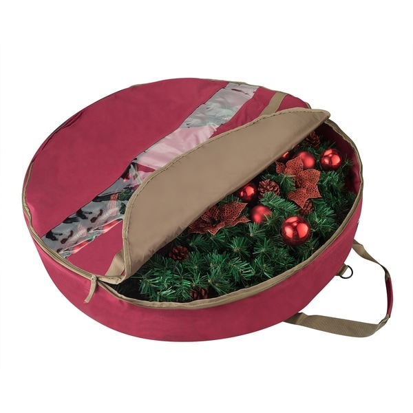 Elf Stor Ultimate Red Holiday Christmas Wreath Storage Bag For 30 Wreaths Elf Stor Ultimate Red Holiday Christmas Wreath Storage Bag For 30 Wreaths