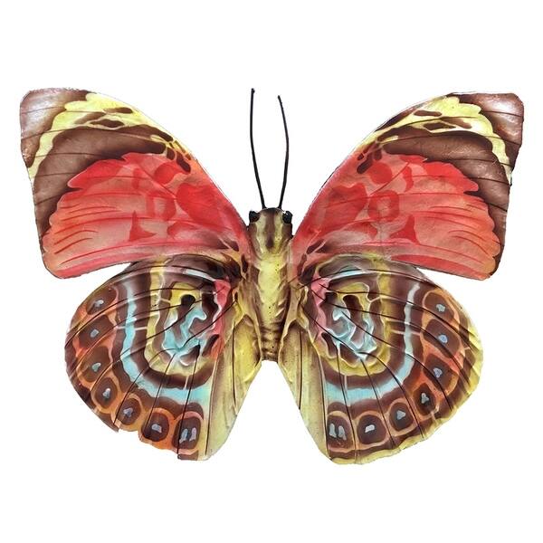 Shop Handmade Red Multi Color Butterfly Wall Decor On Sale
