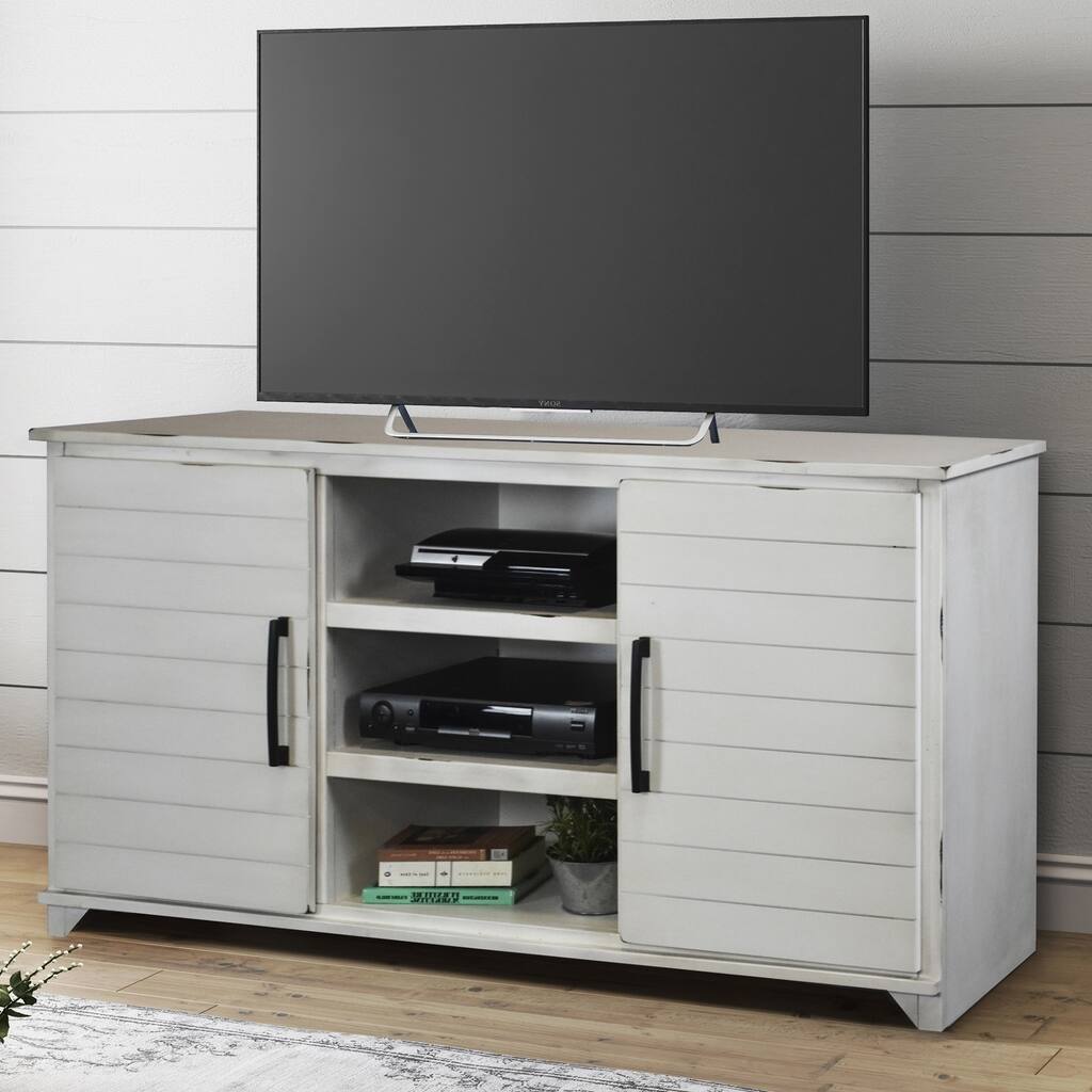 The Gray Barn Kandel Cove 66-inch Jasmine White TV Console