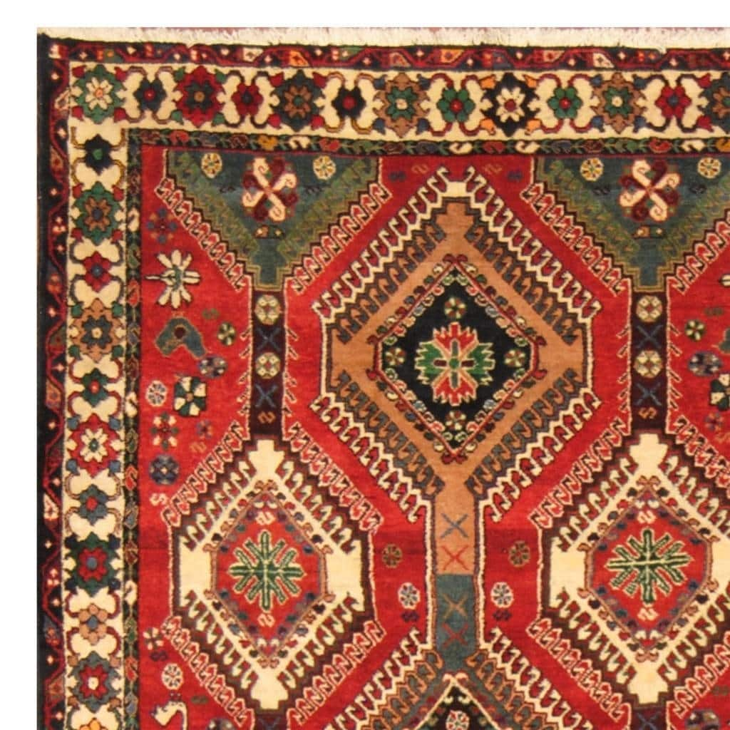 Handmade One-of-a-Kind Bakhtiari Wool Rug (Iran) - Rectangle - Bed Bath ...