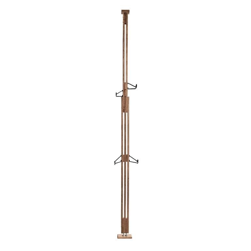 Bike Rack - Adjustable Wood Hanger for Storing - Floor to Ceiling Tension Mount Extends from 7 to 10-Feet by Rad Sportz (Brown)
