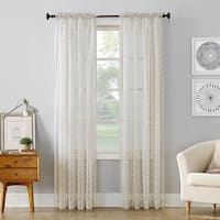 No. 918 Miller Geometric Sheer Rod Pocket Curtain Panel - Bed Bath ...