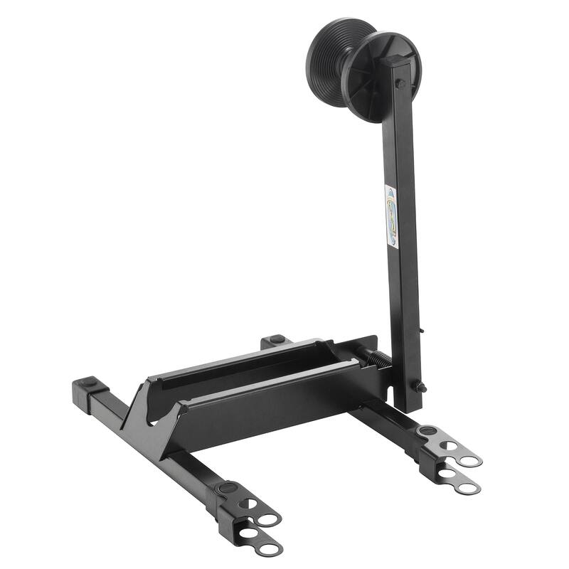 Bike Floor Stand - Foldable Bicycle Rack for Touchless Parking of Multiple Mountain, Road, BMX Bikes by Rad Sportz (Black)