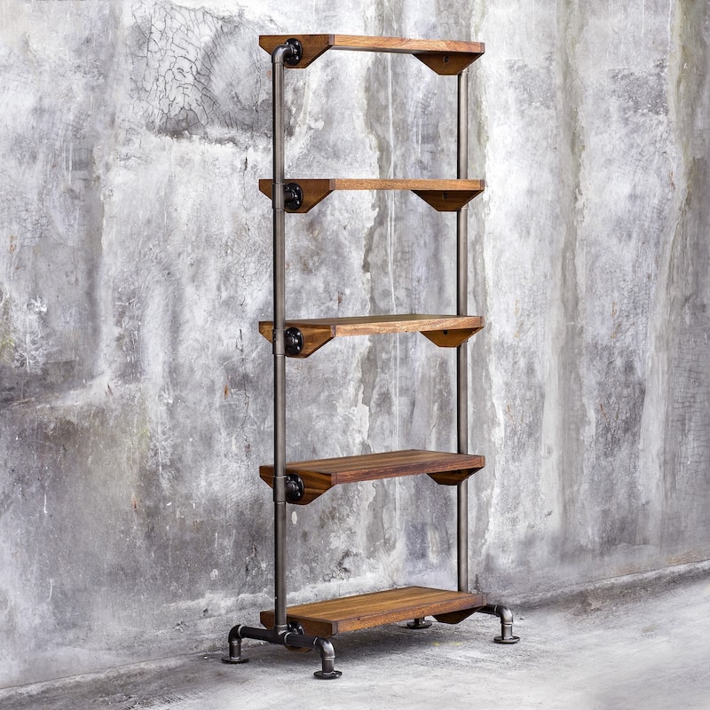 Uttermost Rhordyn Aged Gunmetal Industrial Etagere