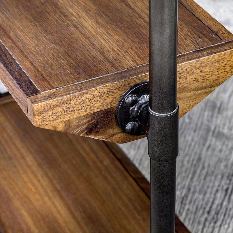 Uttermost Rhordyn Aged Gunmetal Industrial Etagere