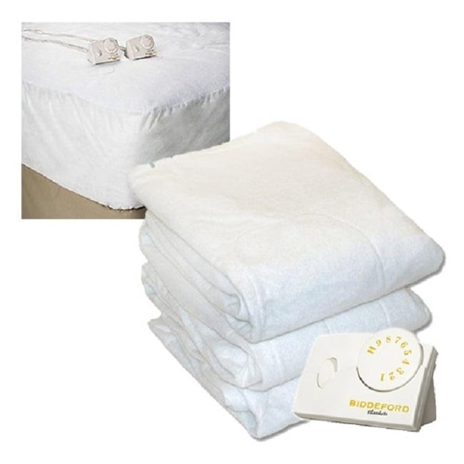 Biddeford quilted heated electric mattress online pad