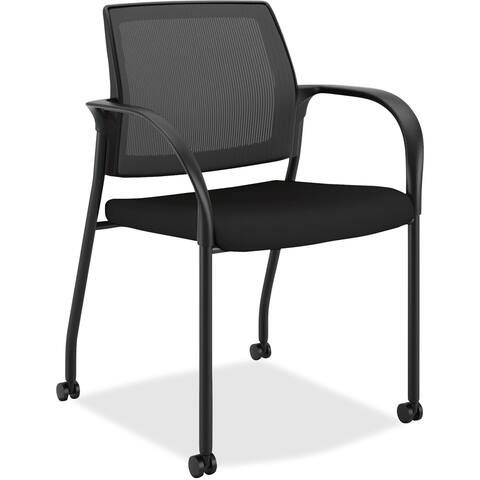 Lorell Black Molded Plastic/Steel Stacking Chair