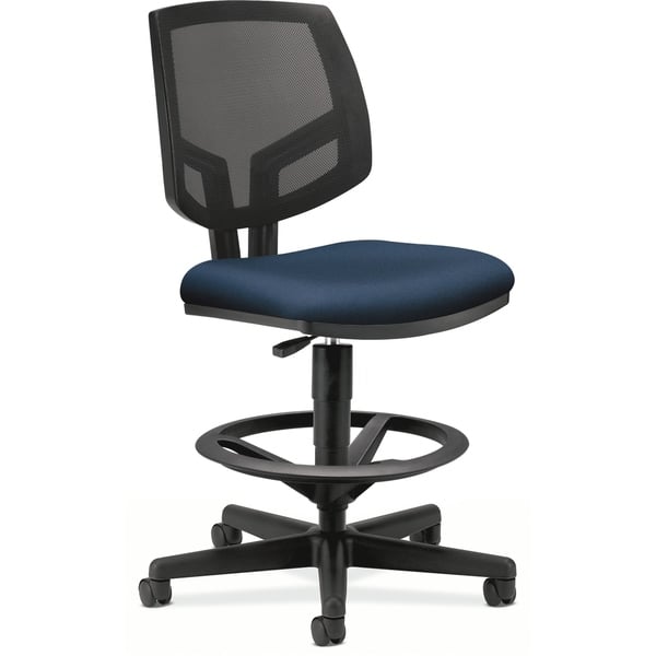 slide 2 of 1, Lorell Padded Mobile Task Chair - 25"x25"x32-1/2", Black