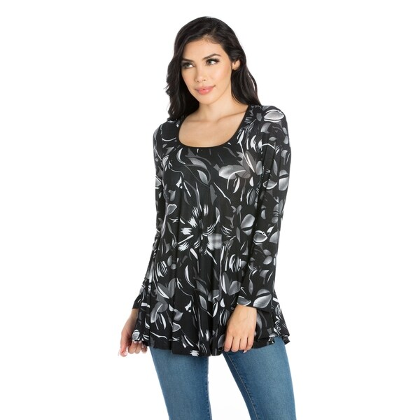24/7 Comfort Apparel Women's Long Sleeve Tunic Top