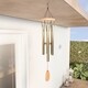 preview thumbnail 19 of 19, Metal and Wood Wind Chime- 34.5" Tuned Metal Wind Chimes by Pure Garden