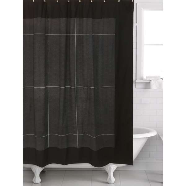Granite Black Shower Curtain - 70' x 72' - Overstock - 23561694