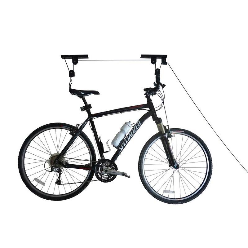 4-Pack Bike Hanger Set - Overhead Hoist Pulley System with 100lb Capacity Each - Secure Garage Ceiling Storage by Rad Cycle