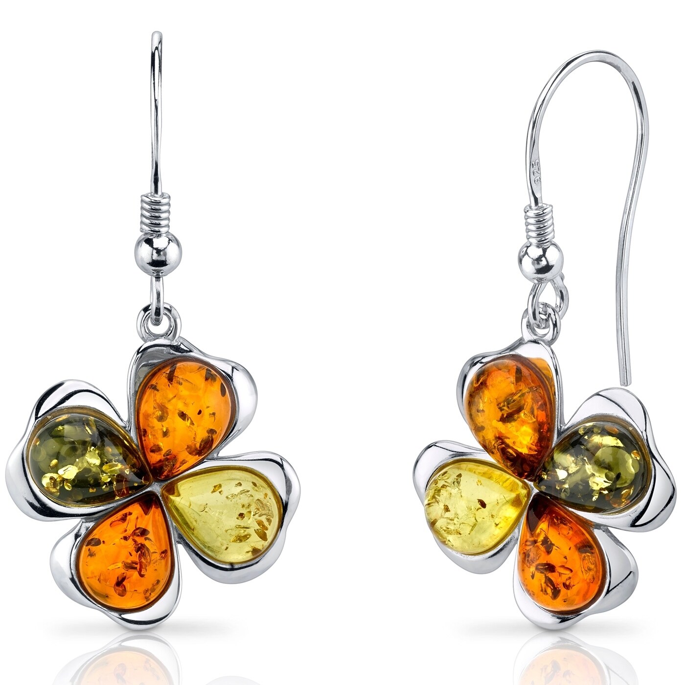 HONEY or MULTICOLOR AMBER & STERLING SILVER LEAF DESIGNER HANDMADE PENDANT HONEY or MULTICOLOR AMBER & STERLING SILVER LEAF DESIGNER HANDMADE PENDANT