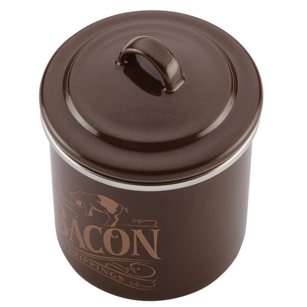 Shop Ayesha Collection Enamel On Steel Bacon Grease Can 4 Inch By 4 Inch Overstock 23561958