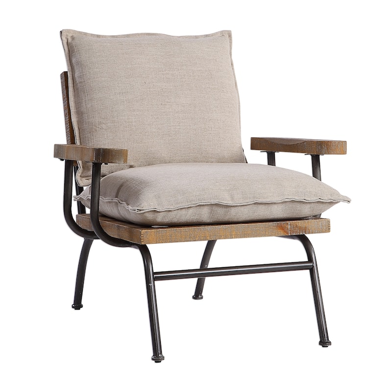 Uttermost Declan Natural Weathered Oak Accent Chair