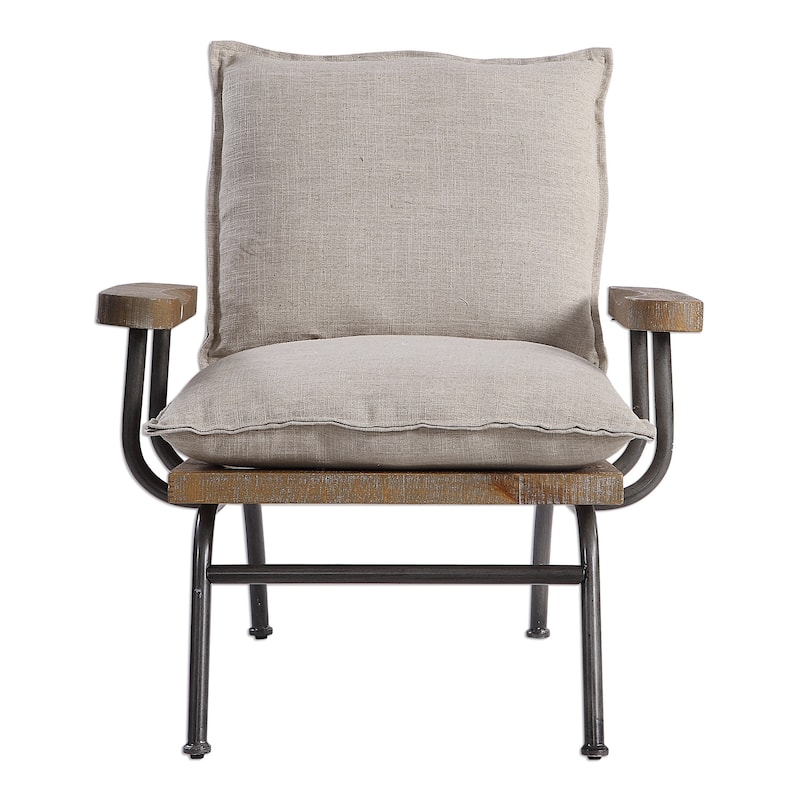 Uttermost Declan Natural Weathered Oak Accent Chair