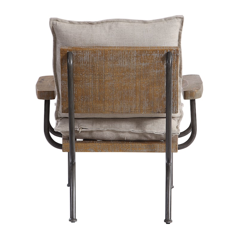 Uttermost Declan Natural Weathered Oak Accent Chair