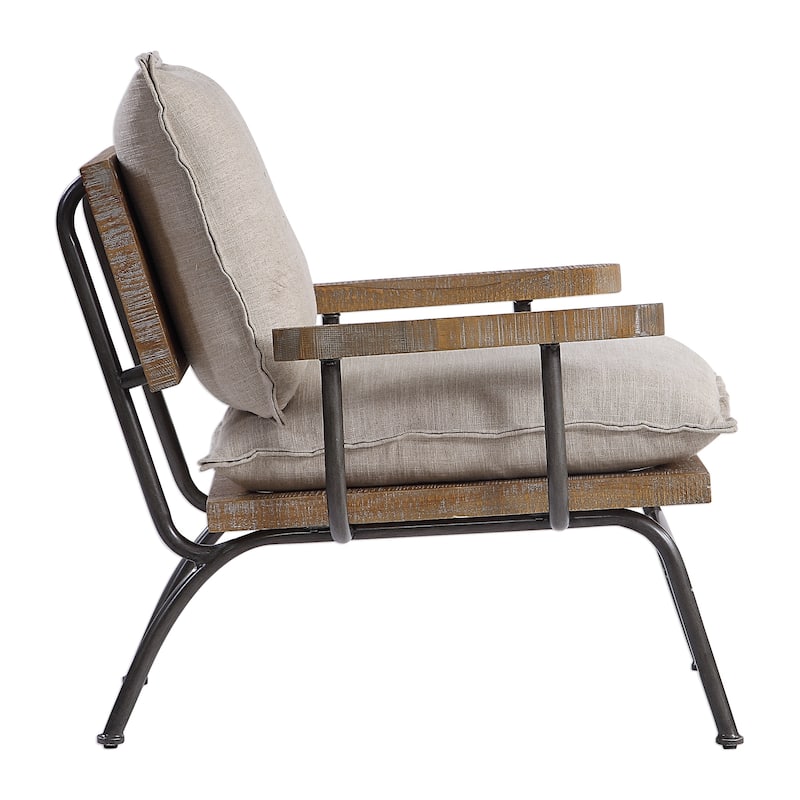 Uttermost Declan Natural Weathered Oak Accent Chair